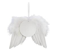 Ailes d'ange blanches à suspendre - Transfert thermique - Décoration de Noël - Décoration commémorative pour fêtes contemplatives (blanc, taille unique)