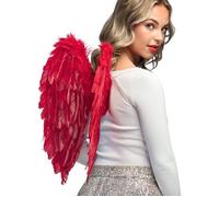 Ailes d'ange Boland - Rouge - Plumes synthétiques - 50x50cm