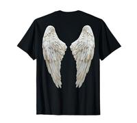 Ailes d'ange chrétiennes blanches et noires T-Shirt