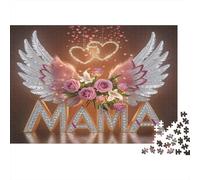Ailes d'ange de Maman Puzzle 1000 Pièces Papier recyclé pour Adultes Puzzle pour Adultes Impossible Difficile Stimulant Excellente idée Cadeau pour Enfants à partir de 12 Ans 52x38cm/1000pcs