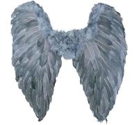 Ailes d'ange déchu - BOLAND - Gris - Plumes d'oie - 65 x 65 cm
