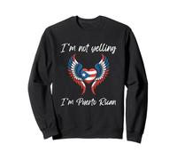 Ailes d'ange en Forme de cœur avec Drapeau portoricain Sweatshirt