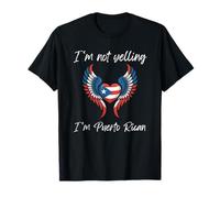 Ailes d'ange en Forme de cœur avec Drapeau portoricain T-Shirt