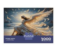 Ailes d'ange Marines 1000 Pièces Puzzle Classique Sérénité océanique céleste Pack Puzzle Voitureton Extra-épais - Anti-Stress Voyage, Noël Cadeau 12+, pour Adultes Et Enfants 38x26cm/1000pcs