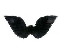 Ailes d'ange noires à plumes adulte (85 x 30 cm) Horreur noires G
