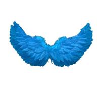 Ailes d'ange pour adultes et enfants, ailes d'ange blanches pour Halloween, costumade pour femmes et filles, costume d'ailes d'ange tombé pour adultes, Halloween, fête de Noël, déguisement (bleu ciel)