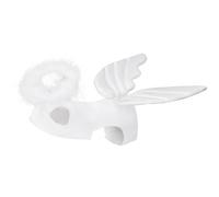 Ailes d'ange pour chien - Costume d'ange pour chien - Ensemble de costume d'Halloween pour chien - Ensemble de costume d'Halloween confortable pour chiens de petite et moyenne taille