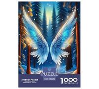 Ailes d'ange Puzzle 1000 Pieces Cadeau Unique Le Pouvoir mystérieux Jeu Éducatif Challenge Toy À De Qualité Supérieure Peinture Art pour Adultes Enfants 38x26cm/1000pcs
