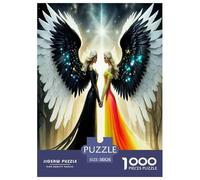 Ailes d'ange Puzzles 1000 Pieces Cadeau Unique Le Pouvoir mystérieux Jeu Éducatif Défi Jouet À De Qualité Supérieure Peinture Art pour Adultes Et Enfants À Partir De 14 Ans 38x26cm/1000pcs
