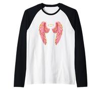 Ailes d'ange roses - Motif céleste Manche Raglan