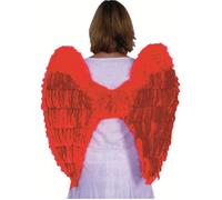 Aptafêtes - AC0040 - Maxi ailes d'ange plumes rouges - Taille 65 x 65 cm