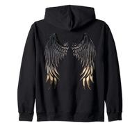 Ailes d'ange sur le dos - Heavenly Glam Rock Metal Fantasy Sweat à Capuche