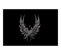 Ailes d'ange tribales noires strass thermocollants