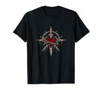 Ailes d'ange Vintage en Forme de cœur avec Fils barbelés T-Shirt