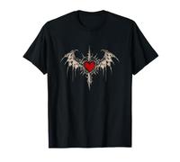 Ailes d'ange Vintage en Forme de cœur avec Fils barbelés T-Shirt