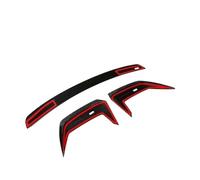 Ailes de becquet de toit arrière en fibre de carbone Compatible Pour Audi RS Q8 RSQ8 Sport 4 portes pré-LCI 2019-2023, garniture de fenêtre de becquet arrière de course automobile