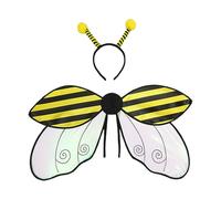 Ailes de coc-cinelle, ailes d'abeille et de coc-cinelle avec serre-tête, déguisements d'Halloween pour filles, ailes de fée pour enf-ants, vêtements abeille et coc-cinelle, accessoires de déguisement