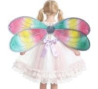 Ailes de Costume de - Ailes légères et élastiques réutilisables, Les Filles agissent comme si Vous jouiez aux Plumes d'ange | Gains de fées de Costume pour Cosplay, Halloween, Mascarade