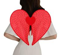 Ailes de cœur pour la Saint-Valentin : accessoires colorés en tissu doux et léger, bretelles réglables, design vibrant de festival | Parfait pour les fêtes d'adultes A