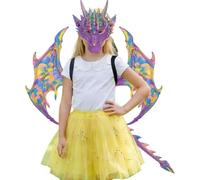 Ailes de dragon pour enfants, costume d'Halloween léger, taille pratique | Déguisement brillant, cape de carnaval au superbe design, tenue de fête pour scène et vacances