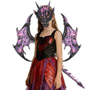 Ailes de dragon pour enfants, costume d'Halloween léger, taille pratique | Déguisement brillant, cape de carnaval au superbe design, tenue de fête pour scène et vacances