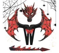 Ailes de dragon pour enfants, costume d'Halloween léger, taille pratique | Déguisement brillant, cape de carnaval au superbe design, tenue de fête pour scène et vacances