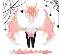 Ailes de dragon pour enfants, costume d'Halloween léger, taille pratique | Déguisement brillant, cape de carnaval au superbe design, tenue de fête pour scène et vacances