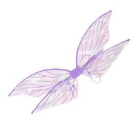 Ailes de Fée Cosplay Lavande en Tulle, Accessoire Robuste pour Halloween | Décor de Fête et Festival, Léger pour Costumes, Style Féerique, Usage Décoratif, Teinte Lavande