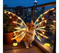 Ailes de fée lumineuses pour chiens, costume d'ailes lumineuses pour animal domestique avec lumières LED, ailes de papillon mobiles lumineuses, habillez vos chiens comme un papillon, cosplay de Noël