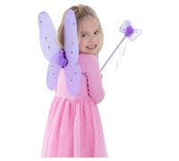 Ailes De Fée Pour Enfants + Bâton Accessoire De Costume De Conte De Fées