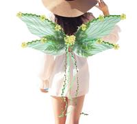 Ailes de Fée pour Filles | Ailes Pour Jeu De Rôle Avec Fleurs Et Feuilles En Relief,Accessoires De Costume Féerique Pour Femmes Et Filles Halloween Cosplay Décoration