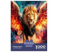Ailes de Feu Lion Noir Puzzle De 1000 Pièces pour Adultes Et Enfants Dès 14 Ans Jeux De Défi Jouets Éducatifs Divertissement Créatif Cadeau Classiques Décoration De La Maison 70x50cm/1000pcs