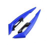Ailes De Moto Becquet Latéral Avant Ensemble D'ailes Aérodynamiques Autocollant Décoration D'aile Vent Fixe 2 Pièces Spoilers Motos(Blue)