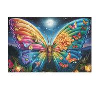 Ailes de Papillon Arc-en-Ciel 1000 Pièces Puzzle Débutant en Carton Anti-Déchirure Facile Apprentissage Anti-Stress Passe-Temps Cadeau Fête des Mères Petit Prix 1000 PCS