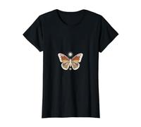 Ailes de Papillon mystiques - Art bohème céleste T-Shirt Graphique avec Valeur, Femme, Noir, L