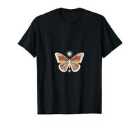 Ailes de Papillon mystiques - Art bohème céleste T-Shirt Graphique avec Valeur, Homme, Noir, XL