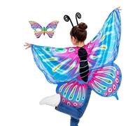 Ailes de papillon pour enfants, avec cape, bandeau et masque, costume d'ailes de papillon - pour carnaval, spectacle, fête costumée, Halloween, cosplay, photographie, jeu de rôle