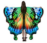 Ailes de papillon pour femme - Cape de papillon élégante - Costume de cosplay - Écharpe de fête fluide - Capes de mascarade d'Halloween - Tenue élégante de jeu de rôle - Tenue pour performance sur