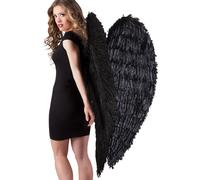 Ailes de plumes noires 120 x 120cm - déguisement de carnaval