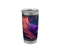 Ailes de renaissance du phénix enflammé Gobelet isotherme en acier inoxydable double paroi