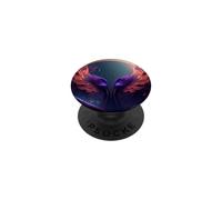 Ailes de Renaissance du phénix enflammé PopSockets PopGrip Adhésif