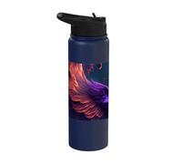 Ailes de renaissance du phénix enflammé Stainless Steel Insulated Water Bottle