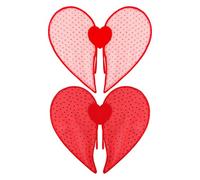 Ailes de Saint-Valentin - Ailes d'ange en forme de cœur, accessoire léger pour fête costumée, cosplay, photographie de costume pour femme Red Wing Valentines Day | Costumes décoration