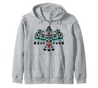 Ailes d'oiseaux amérindiens - Design Pacifique Nord-Ouest Sweat à Capuche