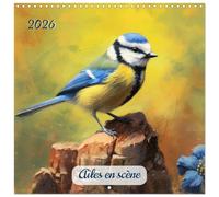 Ailes en scène (Calendrier mural carré 2026 30x30 cm) Calendrier double avec une page pour vos prises de notes: Plongez dans la beauté et la splendeur ... d'oiseaux qui peuplent nos jardins.