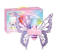 Ailes Fée Électriques - Ailes Papillon Lumineuses LED | Ailerons Animés Pour Filles | Accessoire Costume Princesse, Bretelles Réglables, Fonctionnement Sur Pile, Pour Halloween Anniversaire Noël Fête