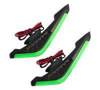 Ailes latérales pour moto, Ailes de moto,2X Aile spoiler latéral pour aile moto avec LED - pour la modification de moto, autocollant dynamique pour aile de vélo électrique