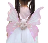 Ailes LED Électriques: Ailes Musicales Sensorielles, Accessoire De Costume | Ailes Papillon Avec Des Lumières Clignotantes Et De La Musique Pour L'anniversaire Des Filles, La Fête, L'Halloween, La Scè