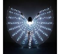 Ailes lumineuses multicolores avec baguette et cape, cadeau de festival et de célébration, décoration de scène, décoration de vacances, décoration de chambre, décoration de maison, décoration de fête