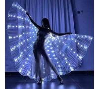 Ailes lumineuses multicolores avec baguette et cape, cadeau de festival et de célébration, décoration de scène, décoration de vacances, décoration de chambre, décoration de maison, décoration de fête